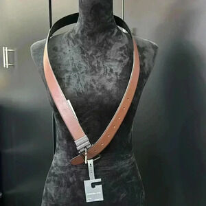 Van Heusen Reversible black to brown, silvertone buckle, synthetic leather